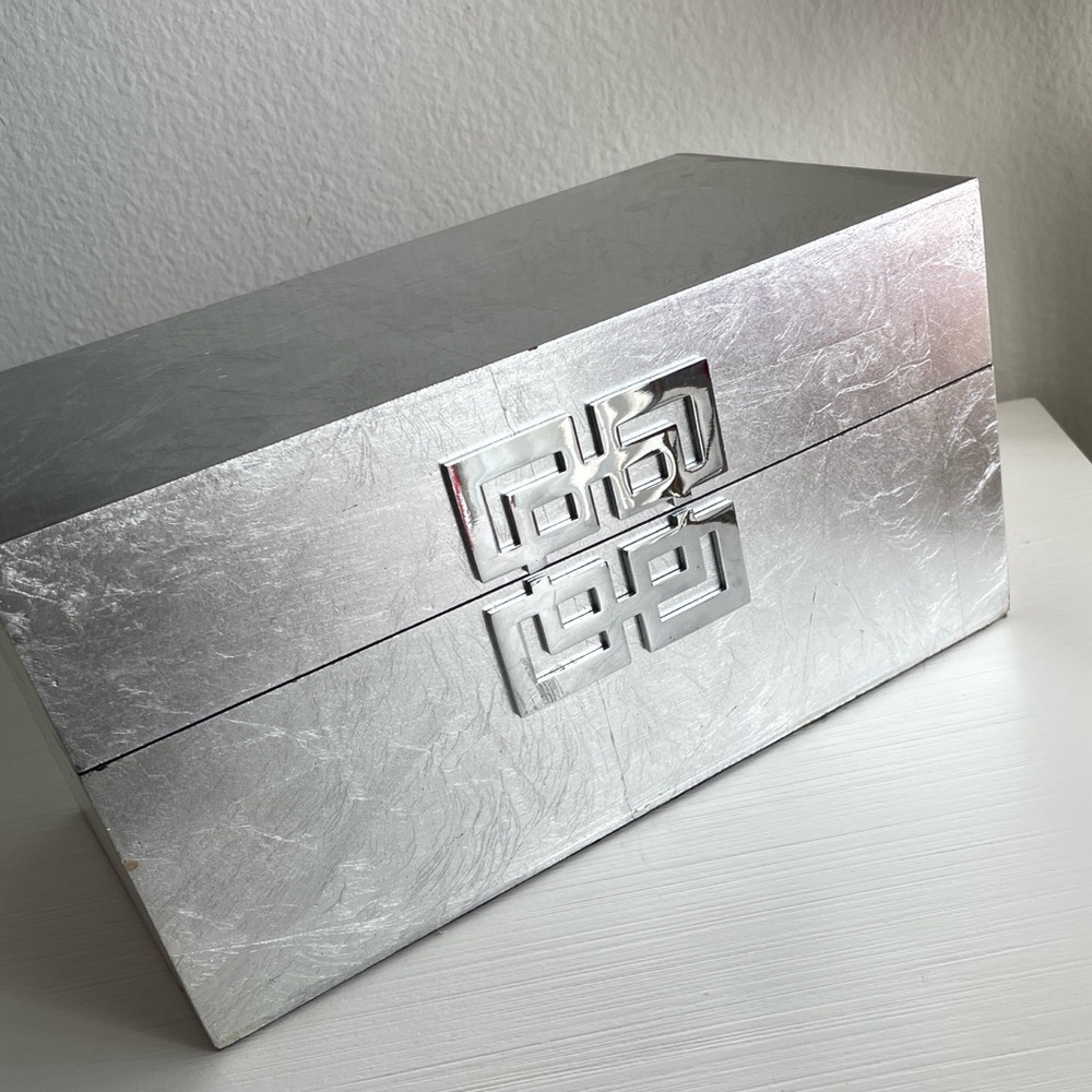 Z Gallerie Ming Silver Leaf Decorative Box | Small